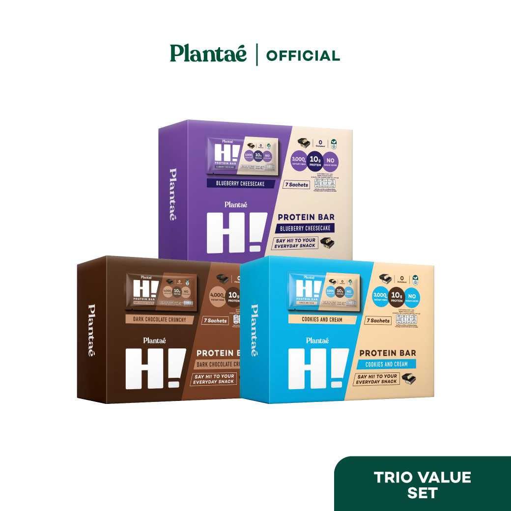(ส่งฟรี) Plantae Hi Protein Bar set คละ 3 รสชาติ 3 กล่อง l โปรตีนพืช โปรตีนบาร์ Plant-based