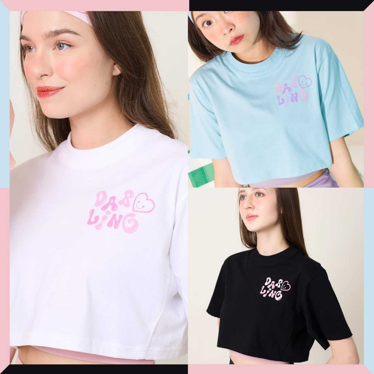 Darlyn-Darling crop เสื้อครอป ผ้านิ่มมาก ฟรีไซส์ อกถึง 36นิ้ว