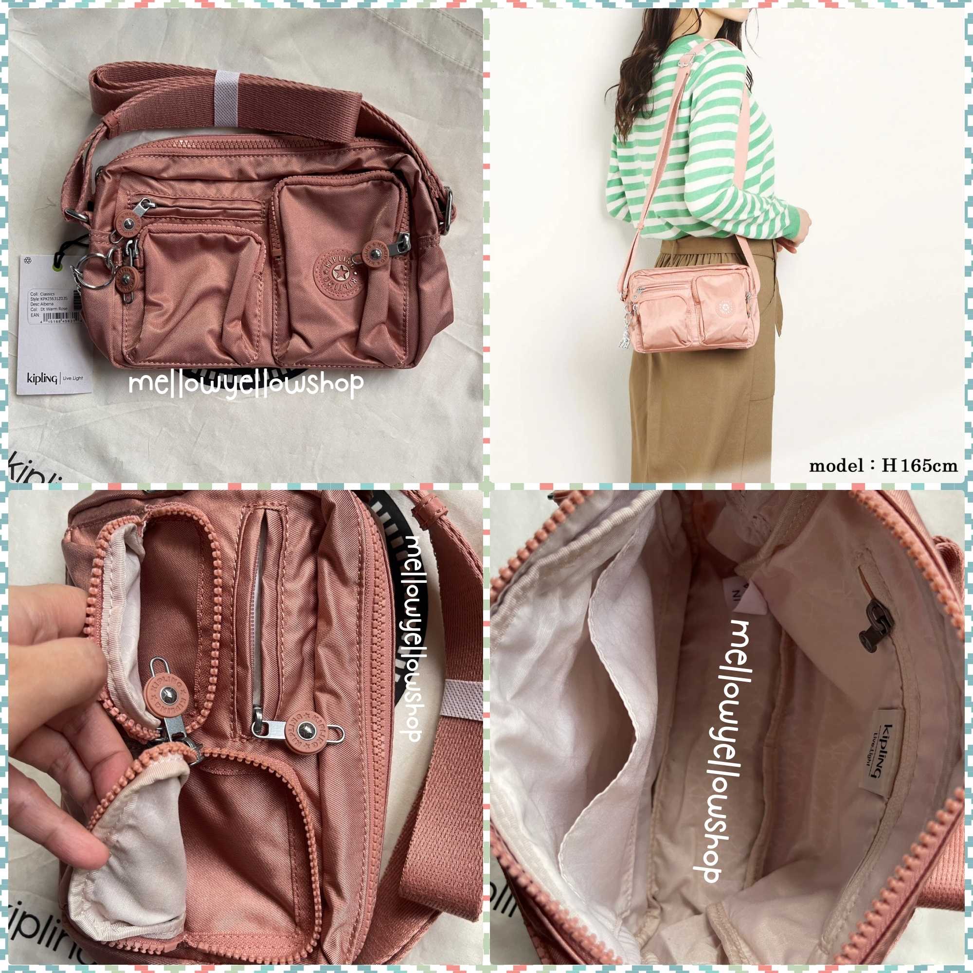 ❌ ลดเคลียร์ กระเป๋า Kipling albena dt warm rose