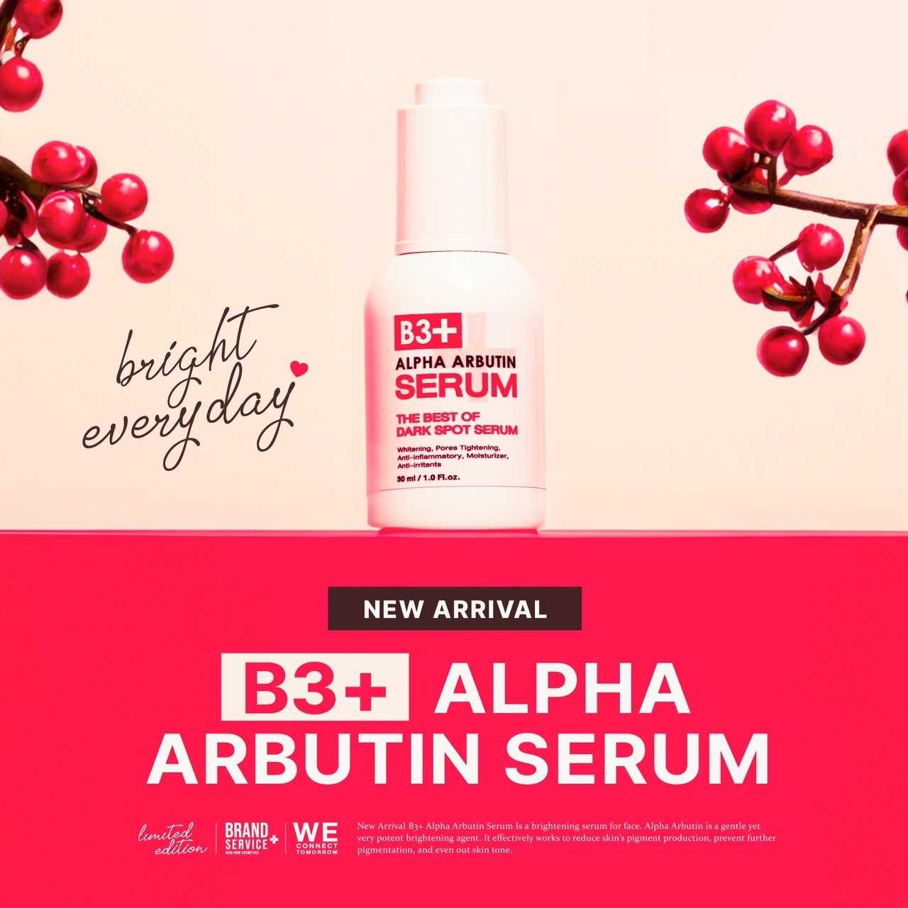 เซรั่มสูตรอาบูติน B3+Alpa arbutin Serum 15 ml.