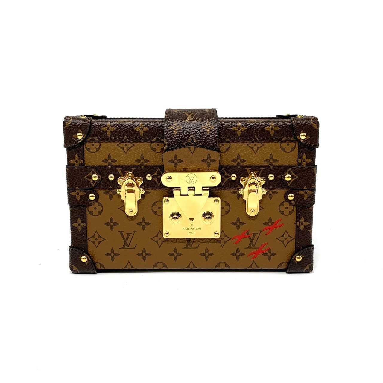 LV Petite malle reverse monogram microchip