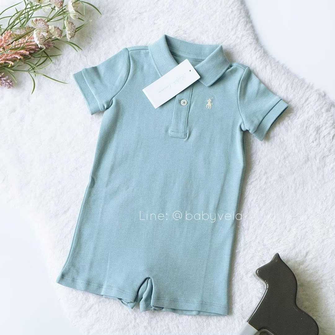 Soft Cotton Polo Shortall (Blue Lagoon)