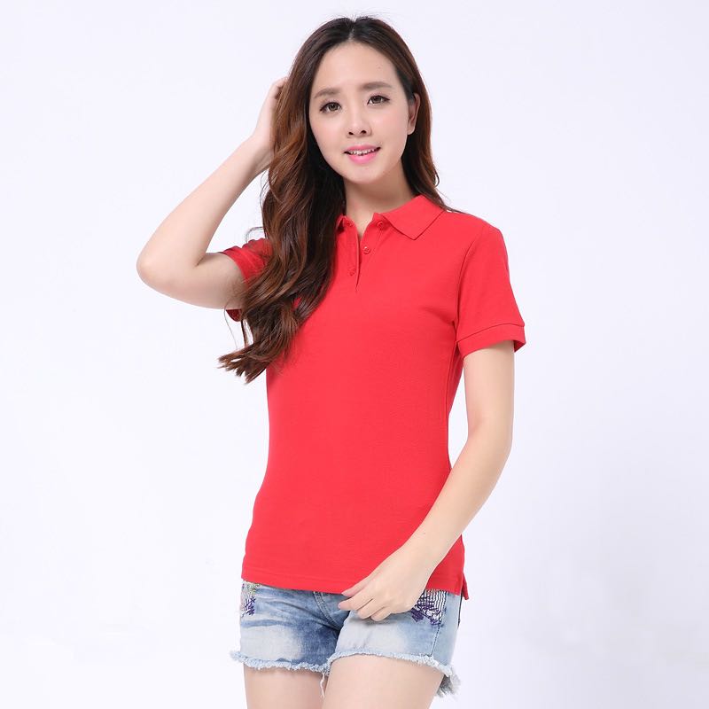 เสื้อโปโล ผ้า 100% Cotton สีแดง
