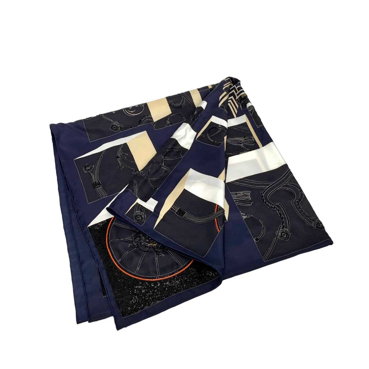New Hermes Scarf limited noir/navy