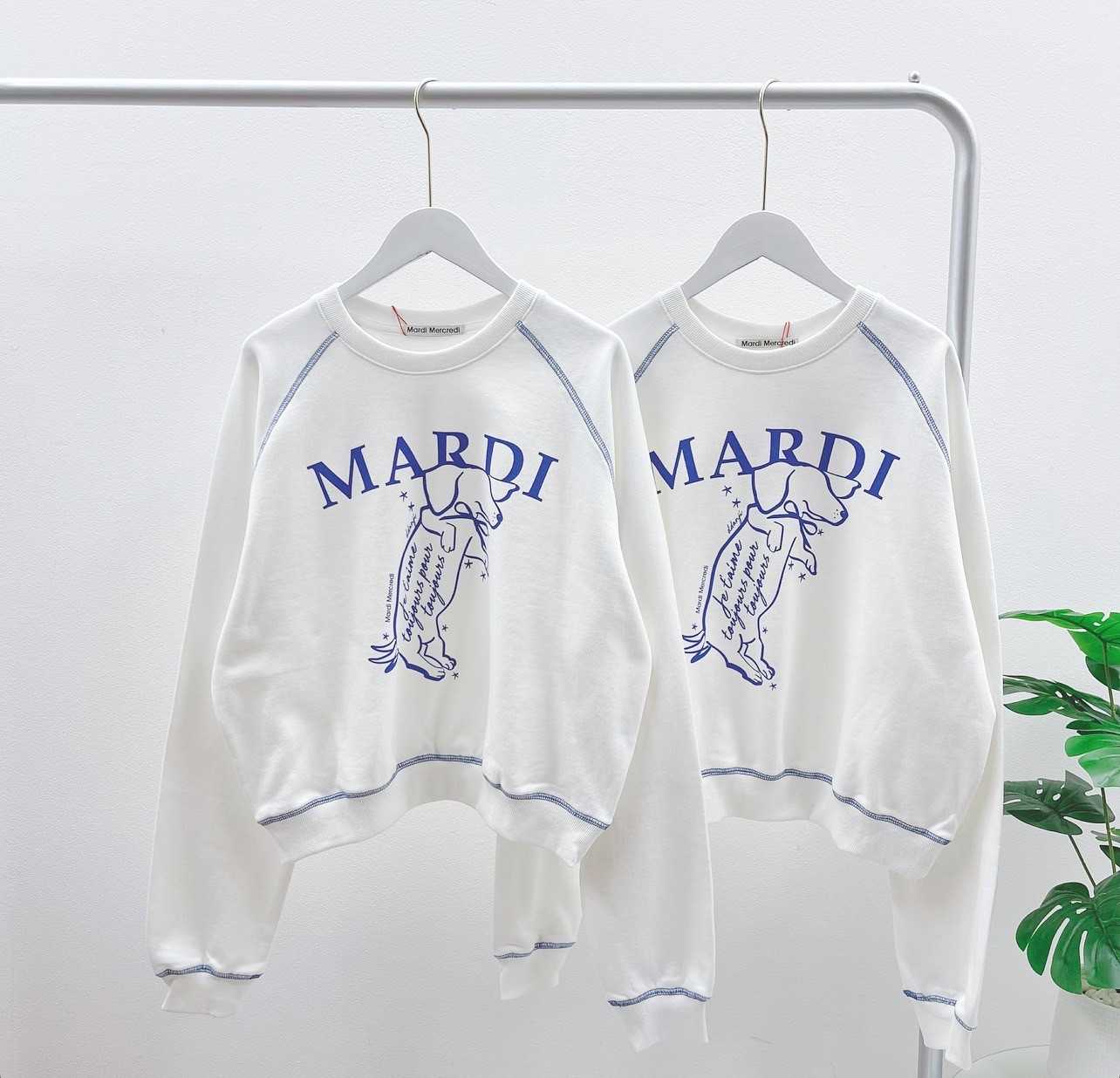 Mardi SWING THE TAIL DDANJI SWEATSHIRT (WHITE/ BLUE)