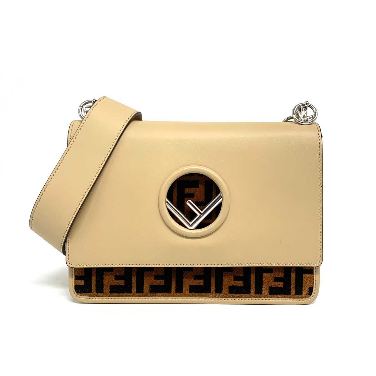 Fendi Kan I F beige natural shoulder bag dc17