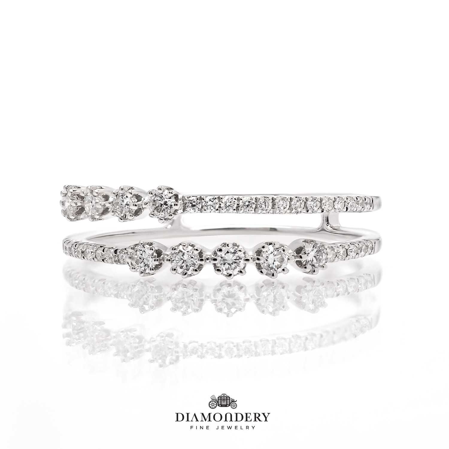 แหวนเพชร Two Row Diamond Ring