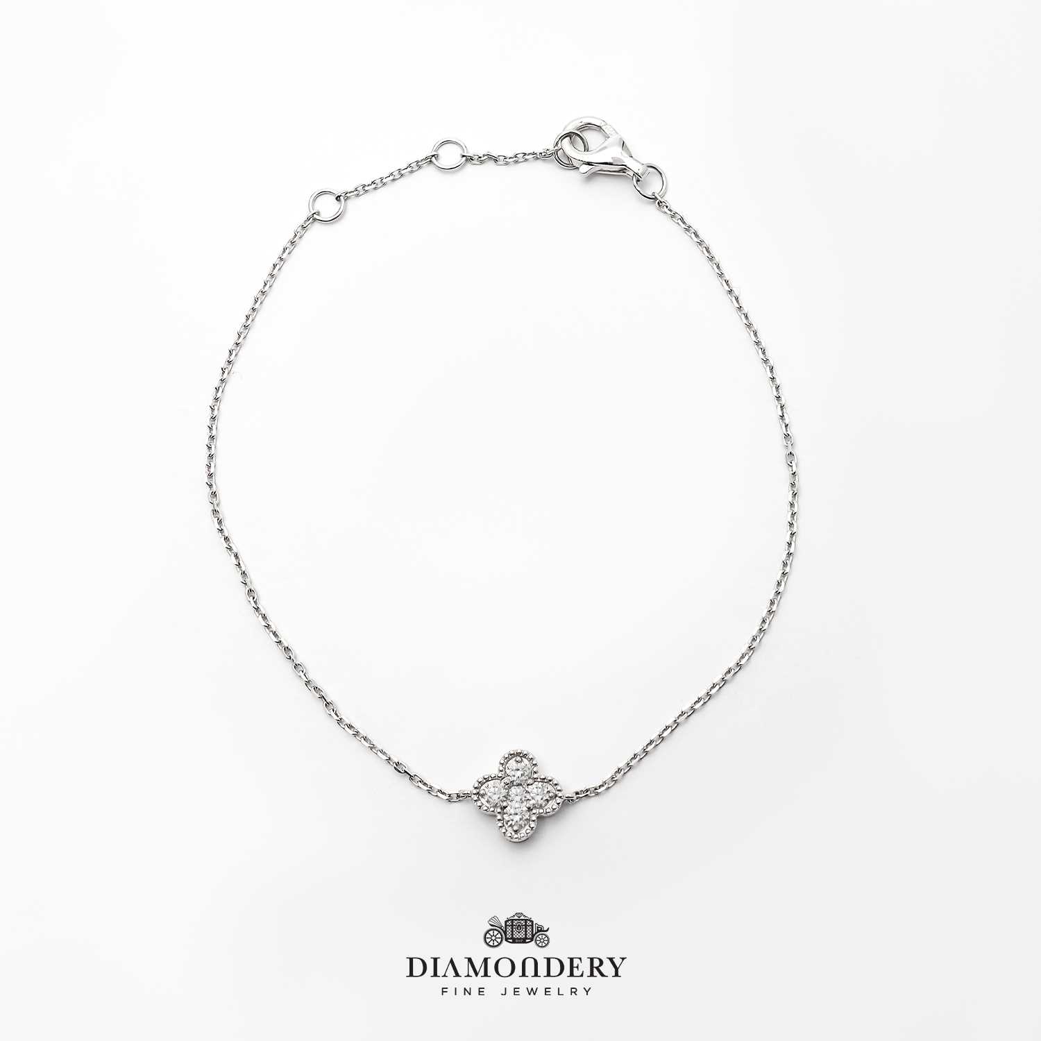 สร้อยข้อมือเพชร Four Leaf Clover Bracelet