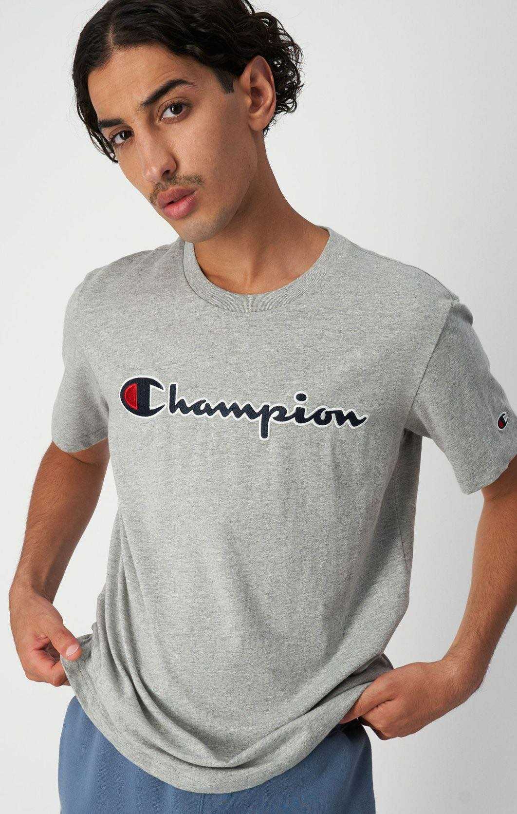 CHAMPION SCRIPT LOGO EMBROIDERY T-SHIRT