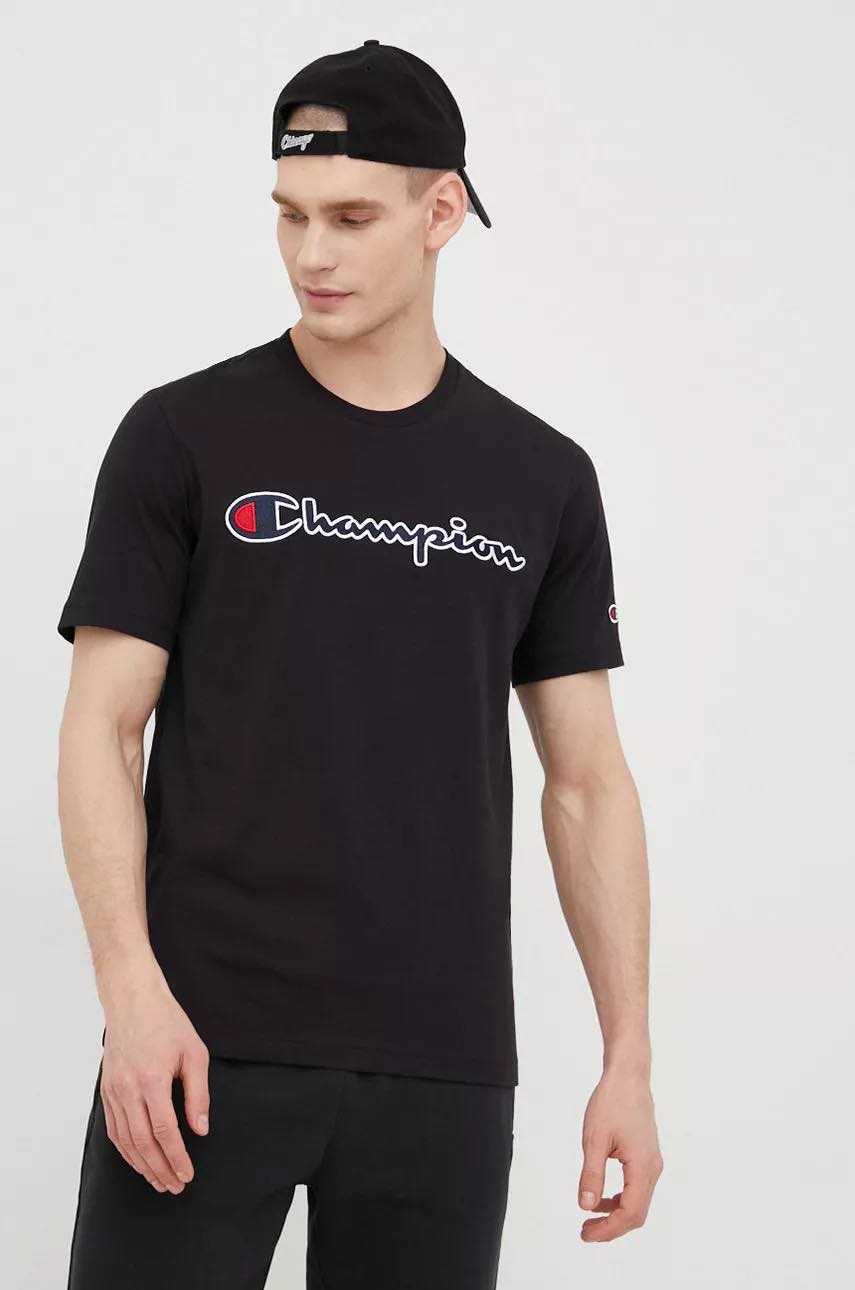 CHAMPION SCRIPT LOGO EMBROIDERY T-SHIRT