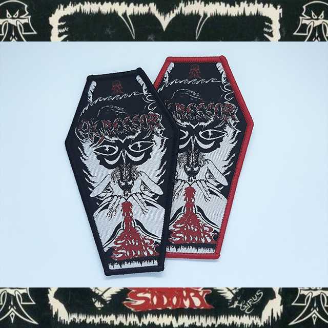 AGRESSOR 'Satan's Sodomy' Woven Patch ( 6.5 X 11 Cm.) อาร์มแบบทอ