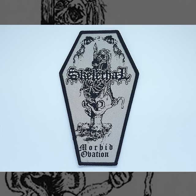 SKELETHAL'Morbid Ovatlon' Woven Patch (อาร์มแบบทอ) 12 X 7 Cm.