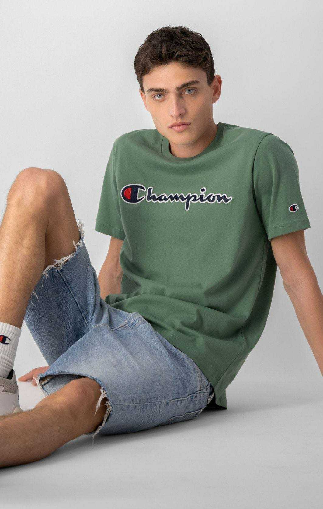 CHAMPION SCRIPT LOGO EMBROIDERY T-SHIRT