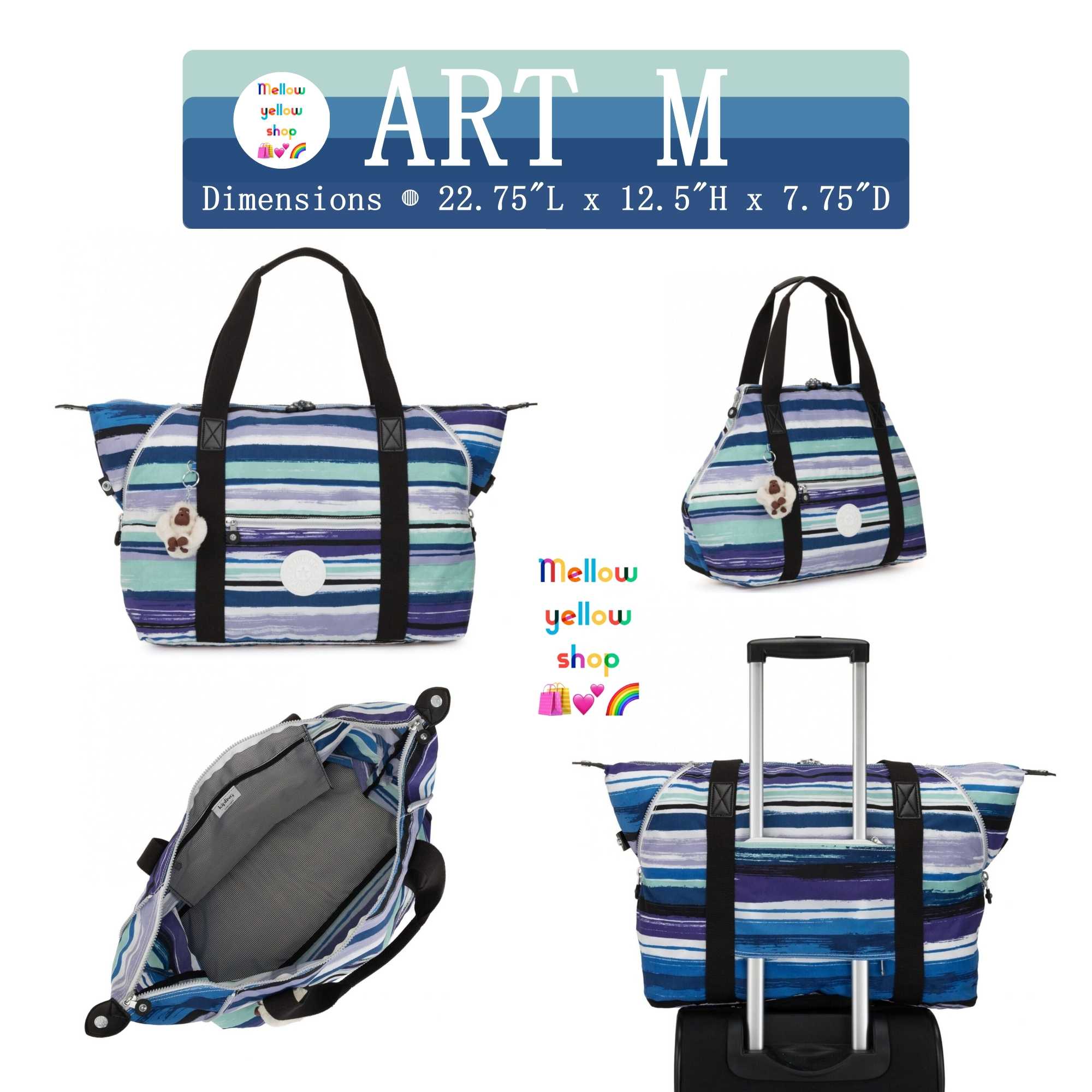 ❌ ลดเคลียร์ กระเป๋าเดินทาง/กระเป๋ายิม Kipling art m travel tote bag