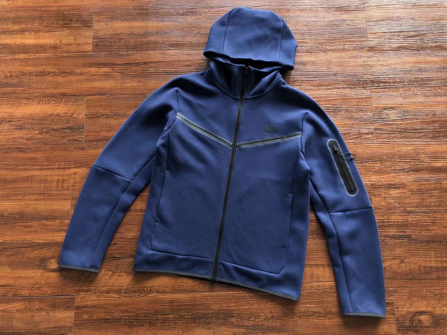 Nike Tech Fleece Full-Zip Hoodie + Joggers - Navy