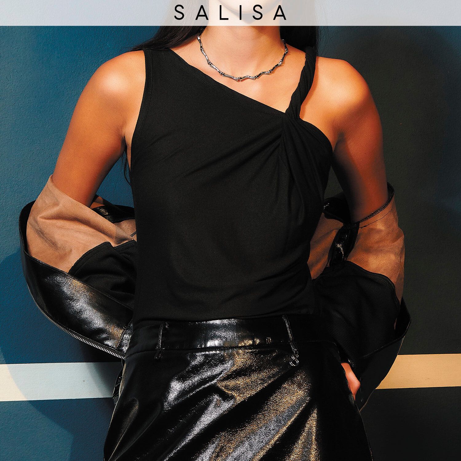 TWIST TANK SS24 Black Soft Modal Black