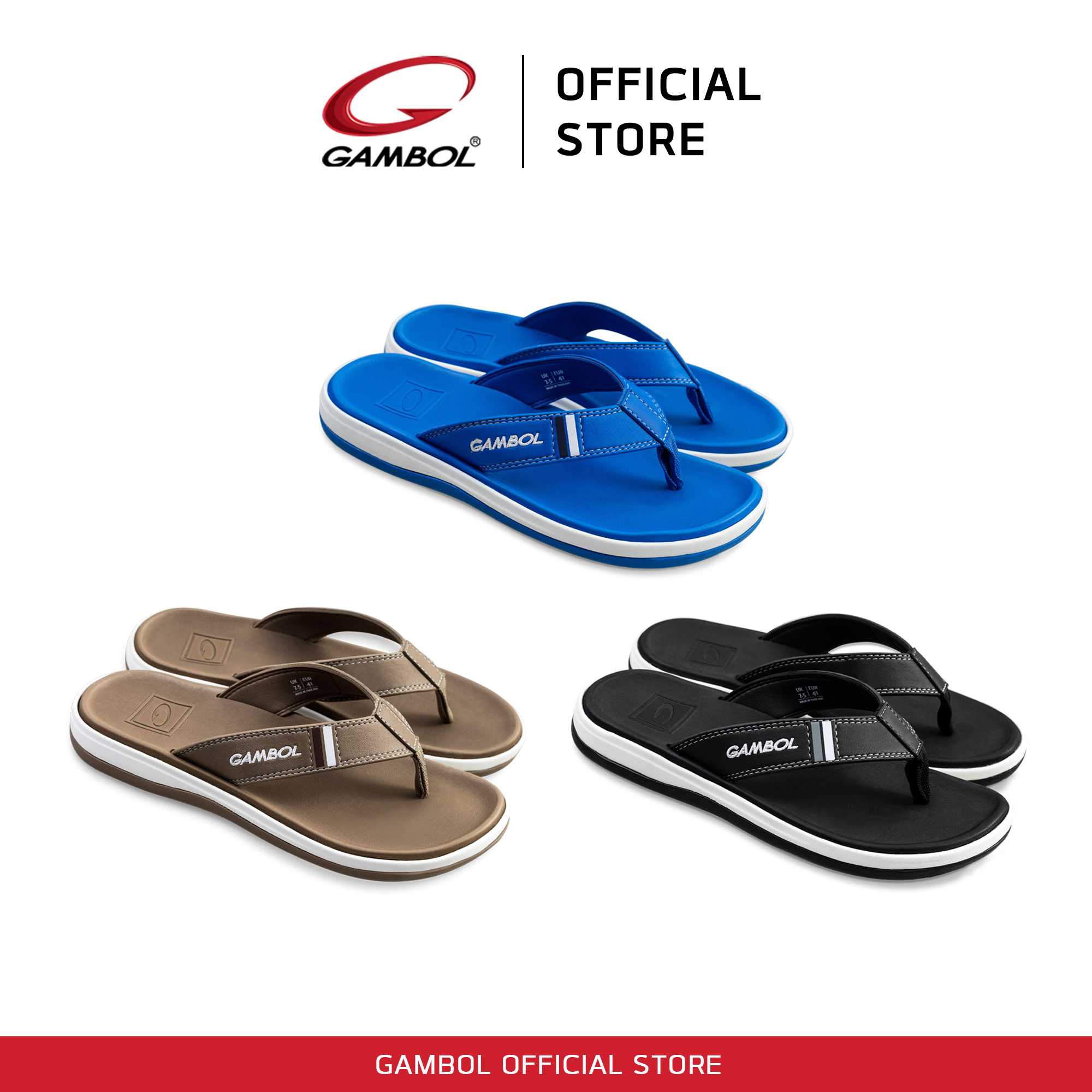 GAMBOL แกมโบล รองเท้าแตะหนีบชาย รุ่น GM41129 Size 40-44