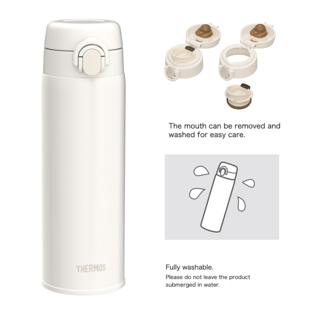 Thermos Water Bottle Vacuum Insulated Portable Mug 500Ml - White จากญี่ปุ่น พร้อมส่ง