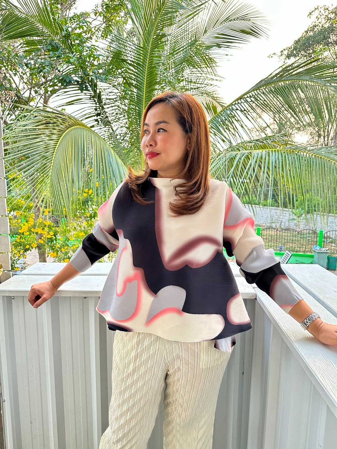 Peatbynisa A330 เสื้ออัดพลีท เนื้อผ้าPolyester100%