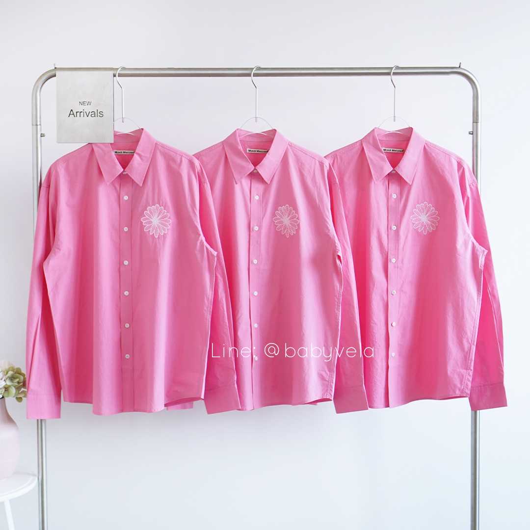 Mardi Cotton Poplin Shirt (Peony Pink)