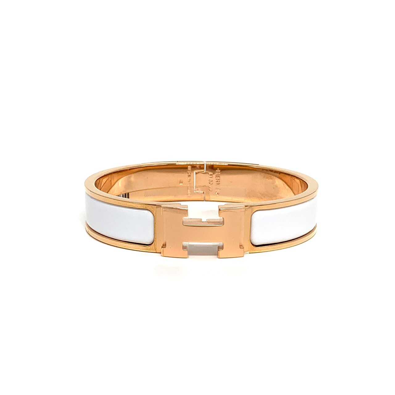 New Hermes Clic clac h pm blanc/rghw
