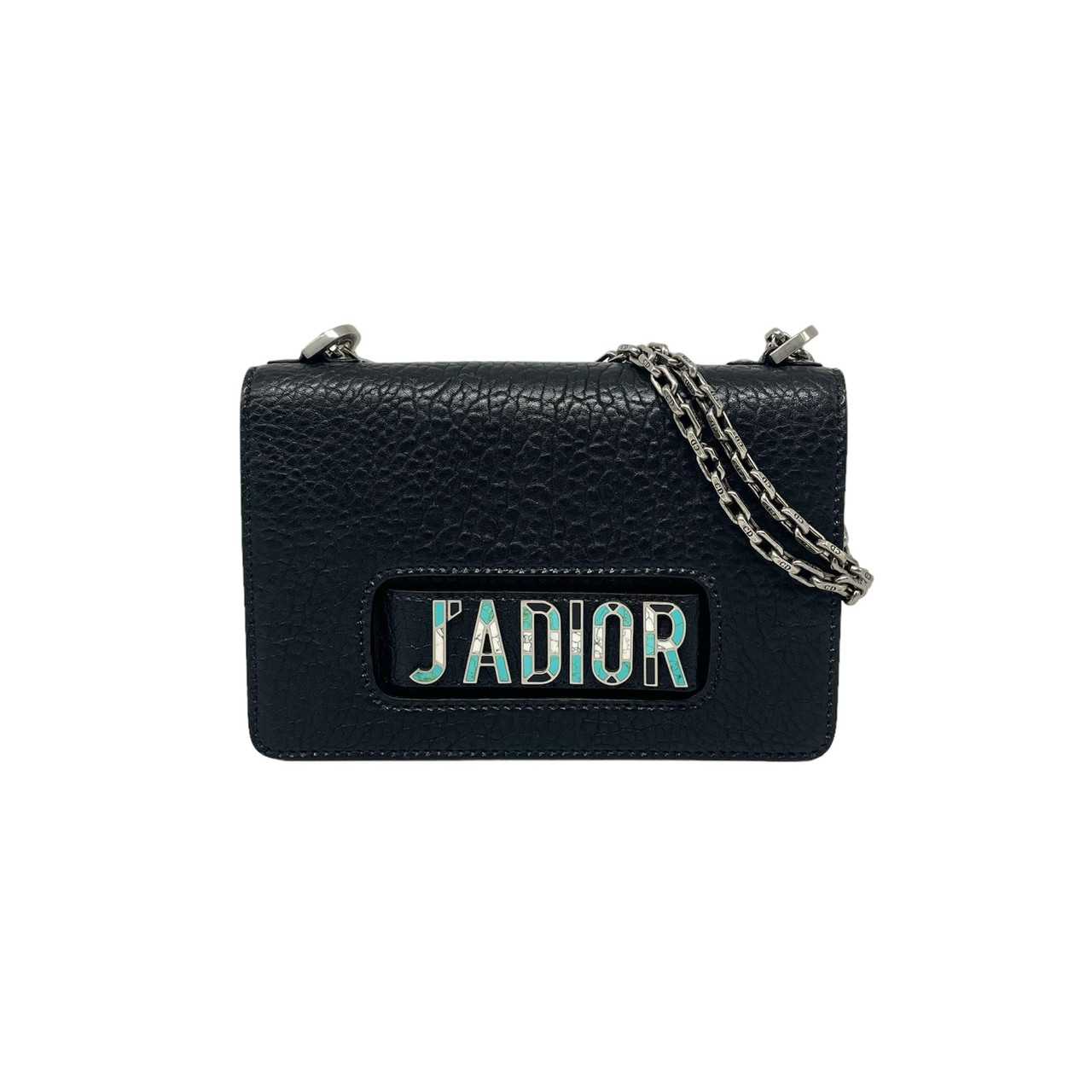 Dior J'adior chain flap bag size 9.5 black rhw dc19