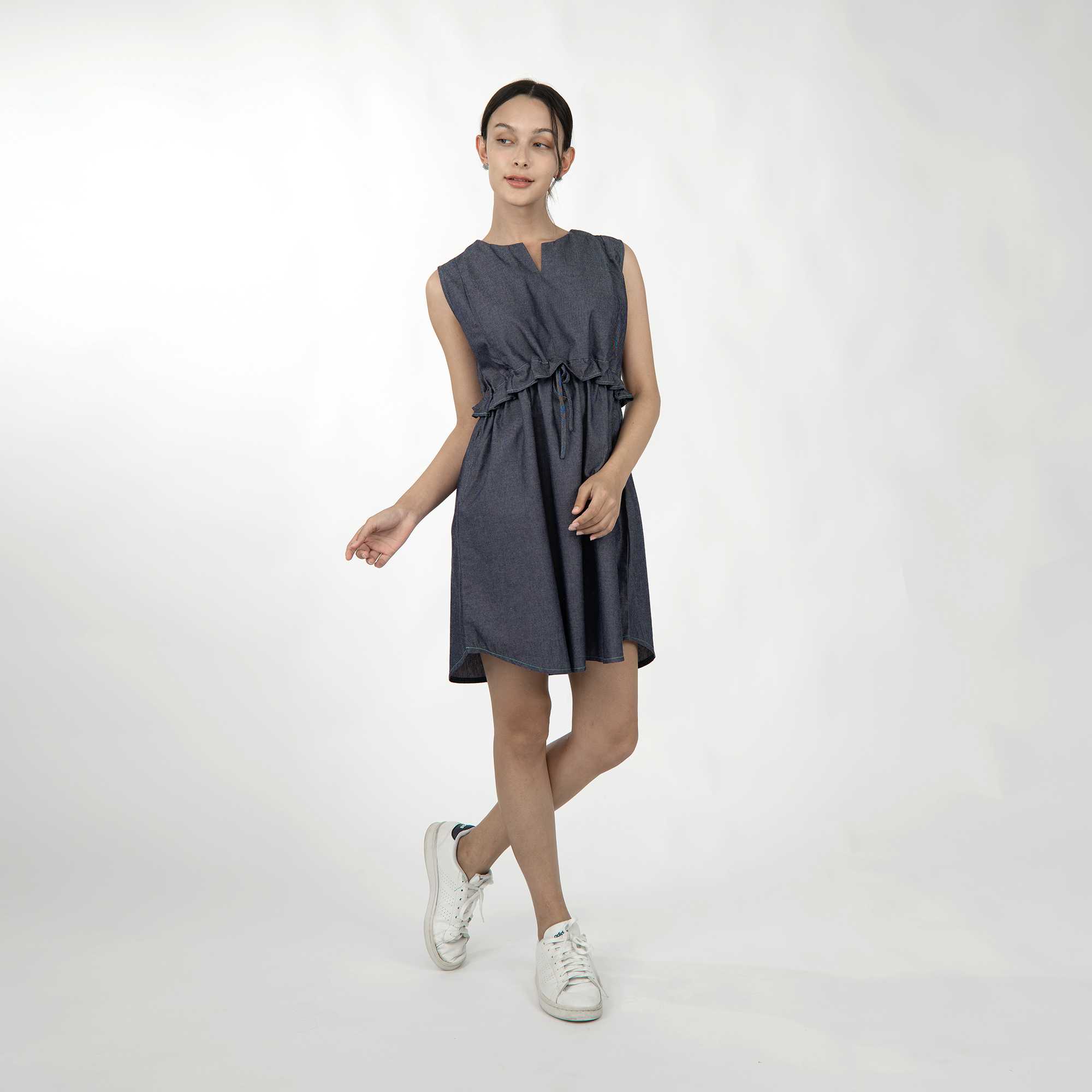 QueenCows ชุดให้นม Ava Slack Arm Vest (Denim)