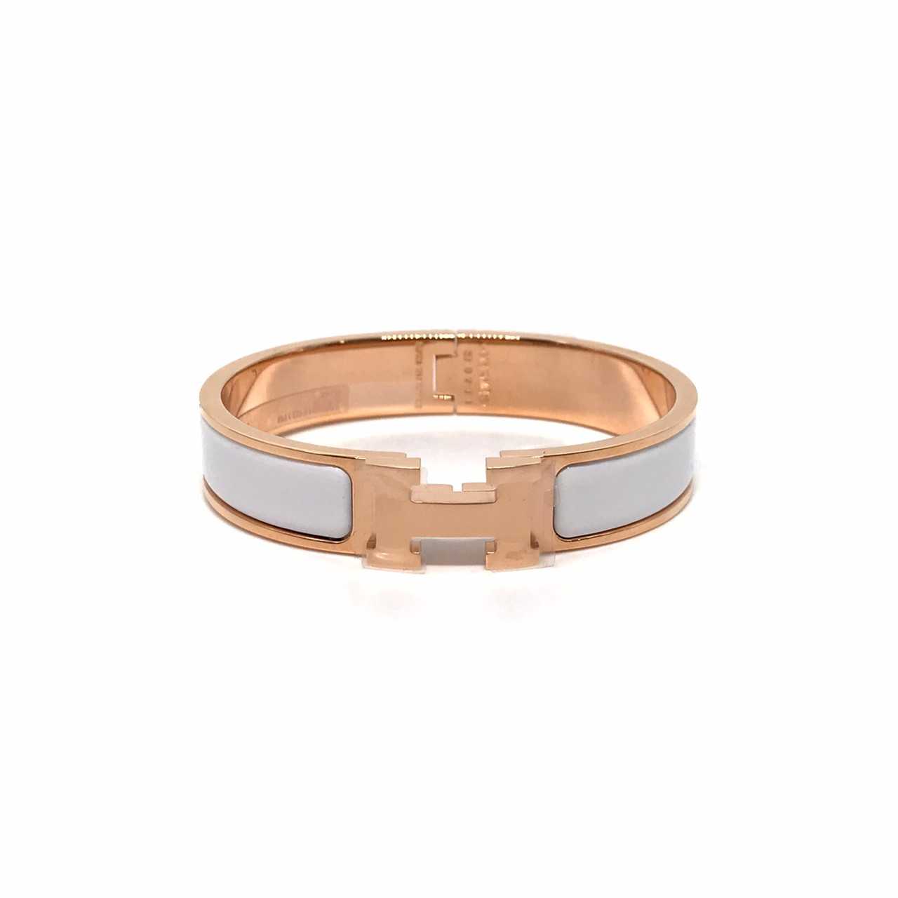 New Hermes clic clac pm blanc rghw