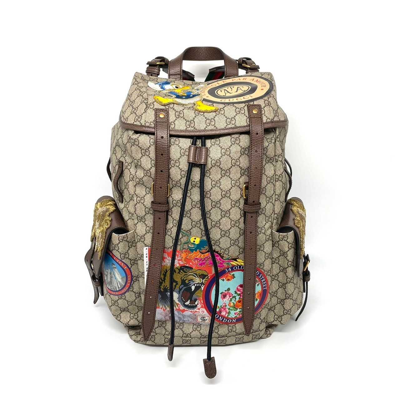 Gucci x Donald duck backpack GG Supreme Beige/Ebony