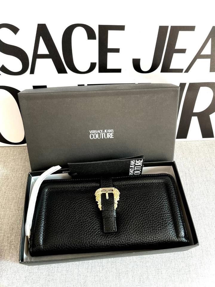 VERSACE CONTINENTAL WALLET ดำ