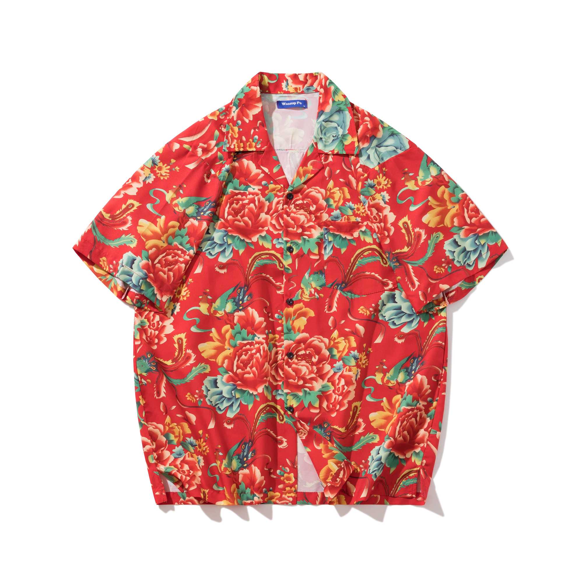 เสื้อเชิ้ตฮาวาย คอวี แขนสั้น ทรงหลวม ขนาดใหญ่ เหมาะกับเดินชายหาด แฟชั่นฤดูร้อน /Wassuppe