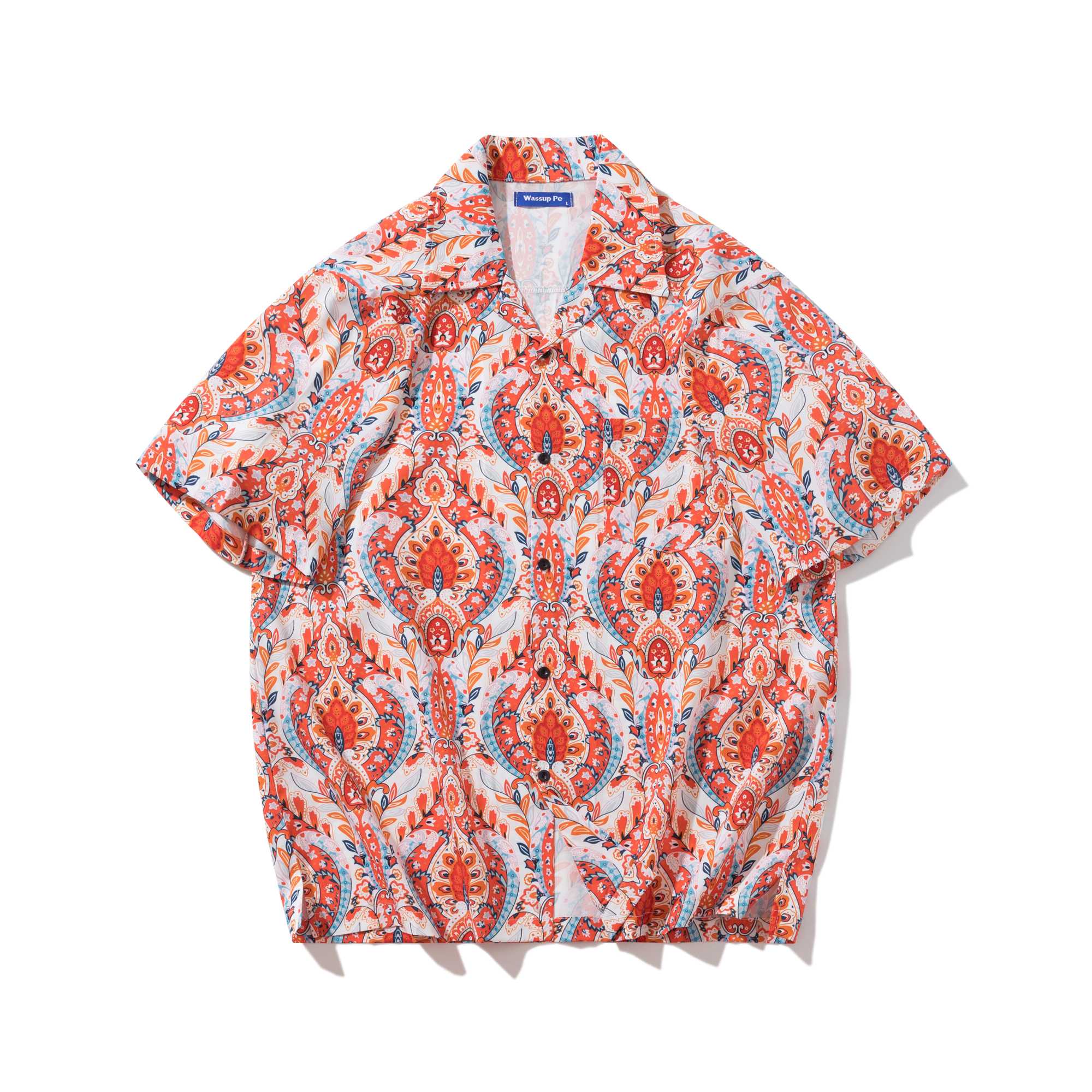 เสื้อเชิ้ตฮาวาย คอวี แขนสั้น ทรงหลวม ขนาดใหญ่ เหมาะกับเดินชายหาด แฟชั่นฤดูร้อน /Wassuppe