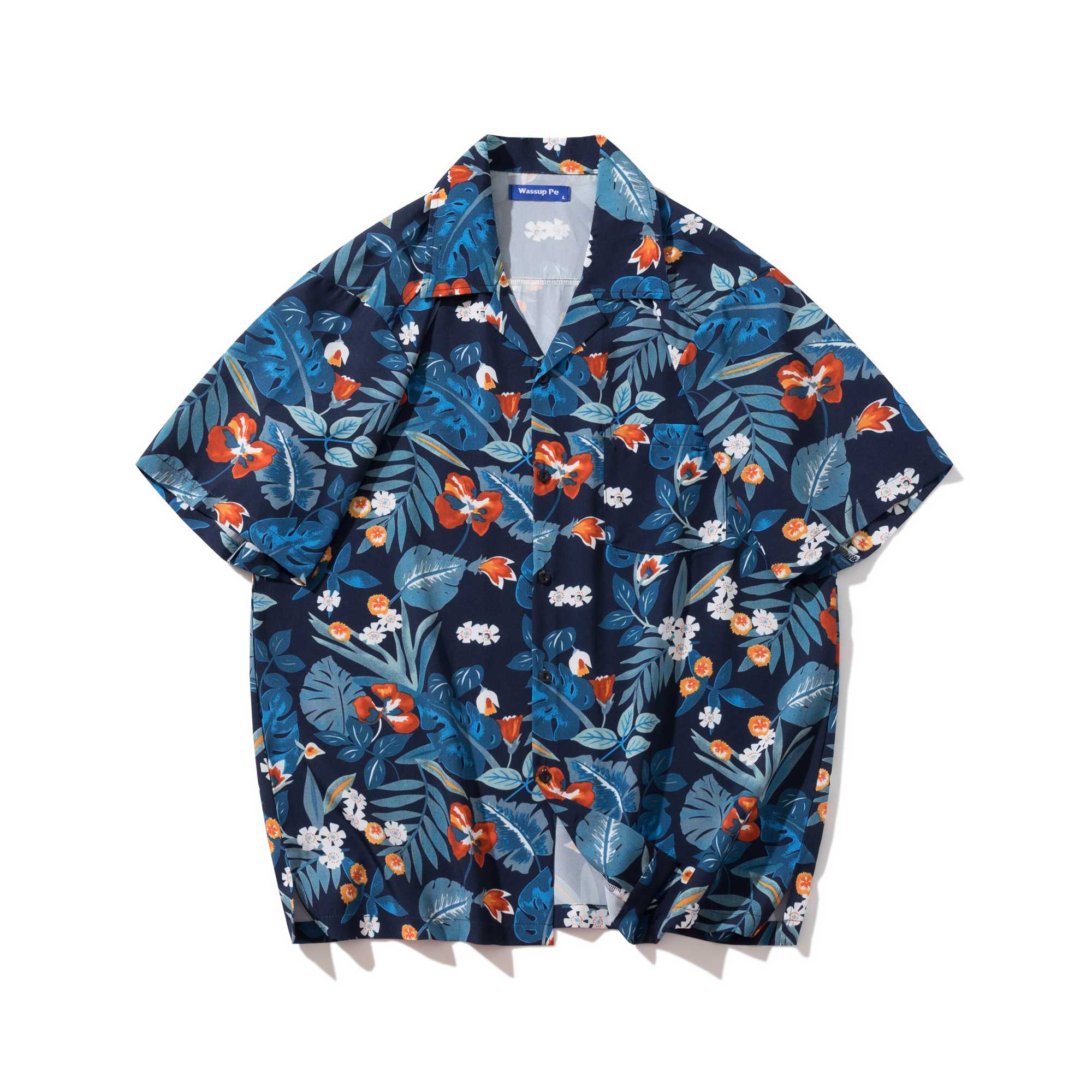 เสื้อเชิ้ตฮาวาย คอวี แขนสั้น ทรงหลวม ขนาดใหญ่ เหมาะกับเดินชายหาด แฟชั่นฤดูร้อน /Wassuppe