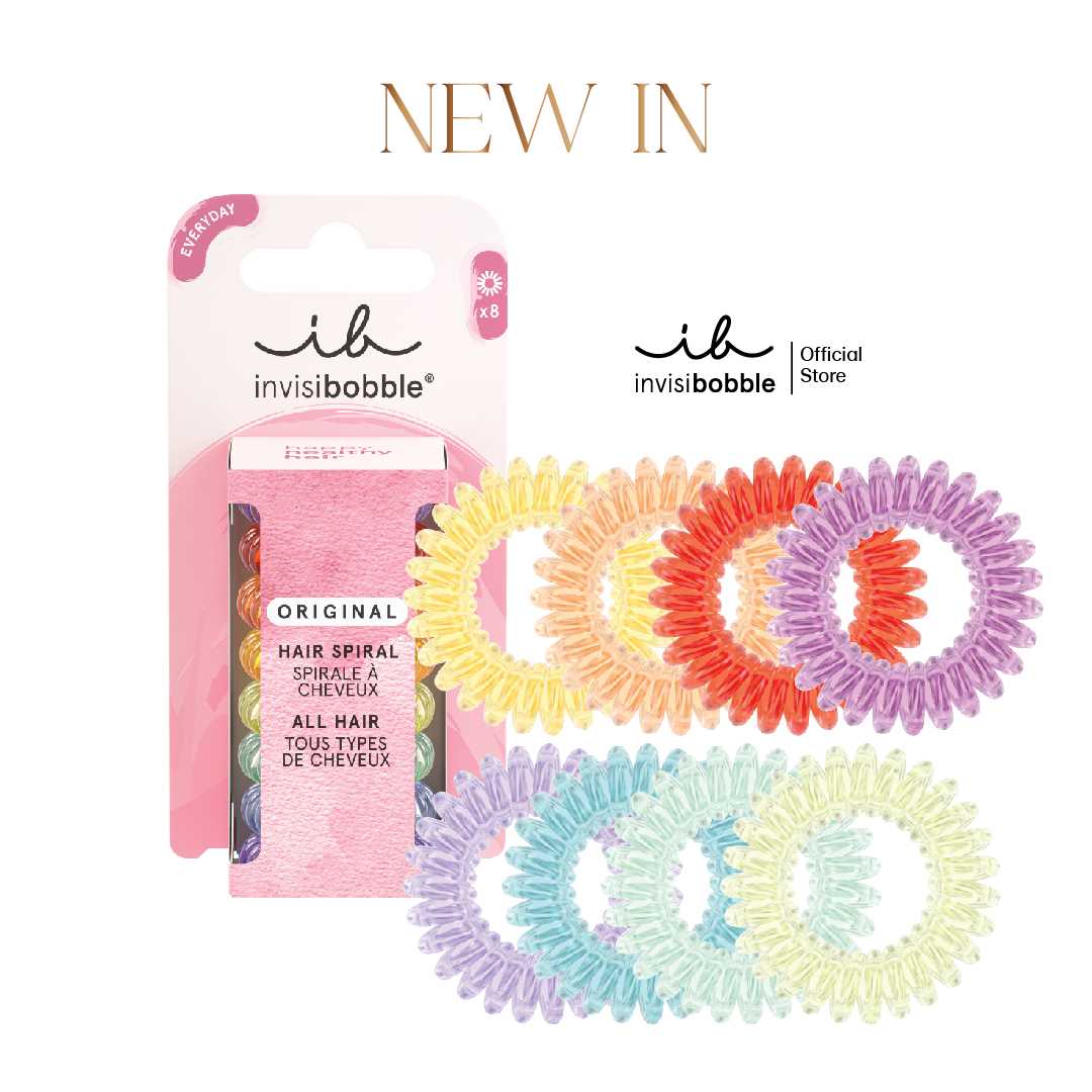 invisibobble ยางรัดผม ผมไม่เป็นรอย รุ่น Original สี Rainbow Vibes (1 กล่องบรรจุ 8 ชิ้น)