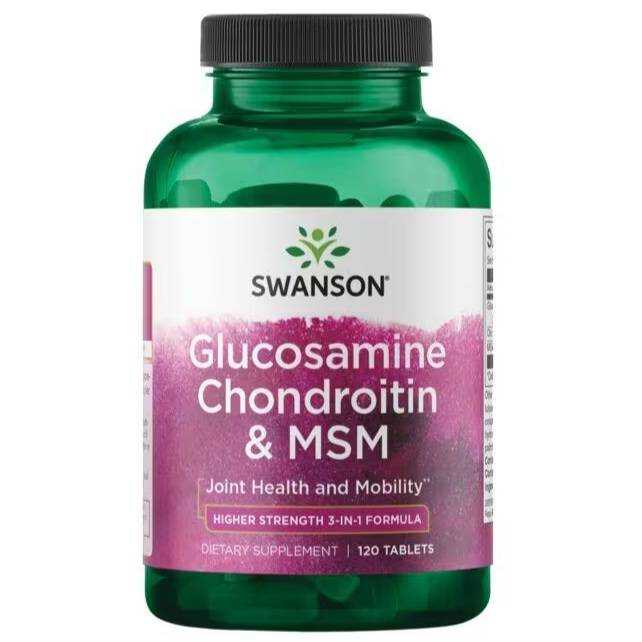 Swanson Premium Glucosamine Chondroitin & MSM - Higher Strength/ 120 Tabs