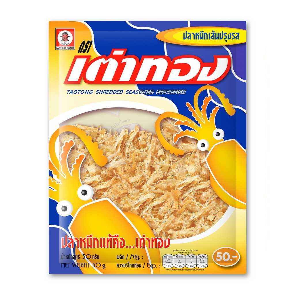เต่าทอง ปลาหมึกเส้นปรุงรส ขนาด 50 บาท 26 กรัม