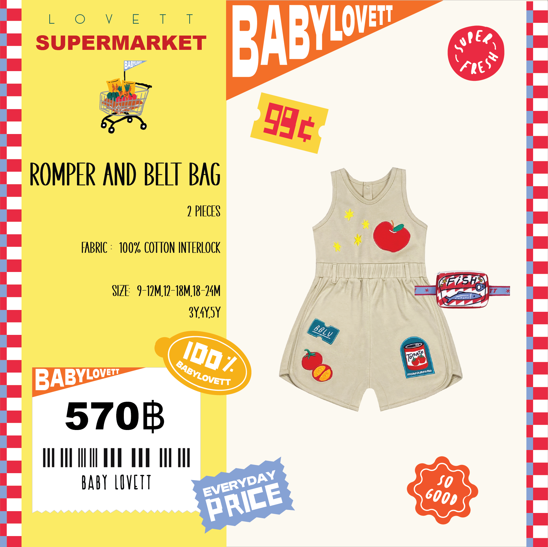 10 Supermarket - Romper and Belt Bag