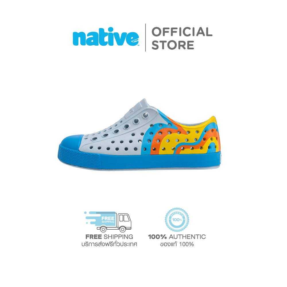 Native รองเท้ากันน้ำเด็กเล็ก EVA รุ่น Jefferson Sugarlite Block Air Blue/Wave Blue/Blue Abstract