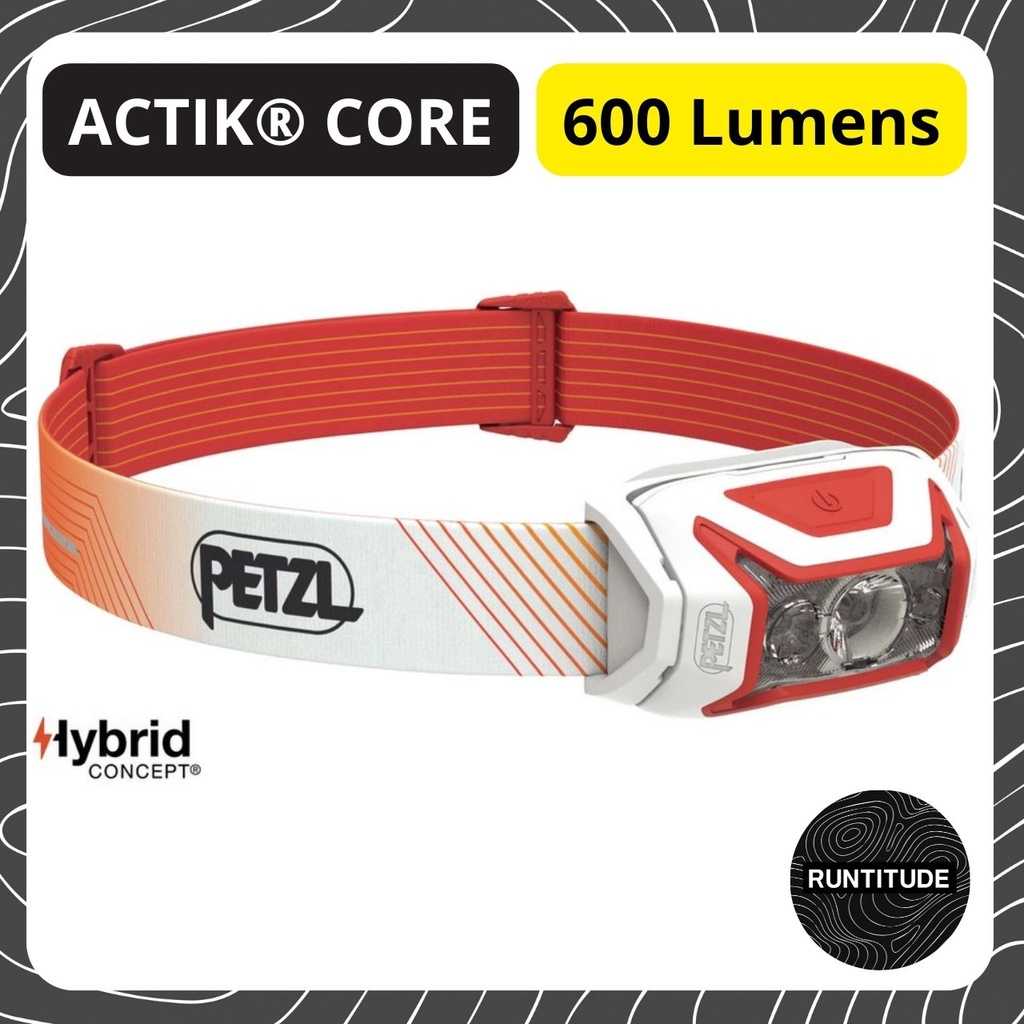 Petzl ไฟฉายคาดหัว รุ่น ACTIK® CORE Headlamp 600lm Headlamp Outdoor  ของแท้ รับประกัน 5 ปี