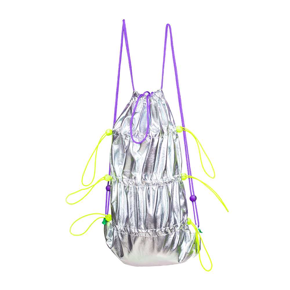(50% OFF DEFECT) Versatile Leather Backpack in Metallic