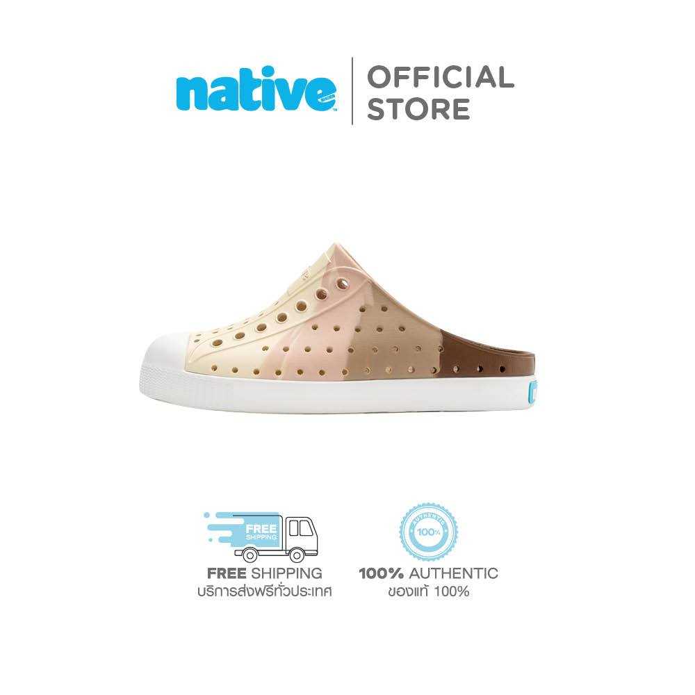 Native รองเท้ากันน้ำเด็กโต EVA  รุ่น Jefferson Clog Marble Chameleon/Flax Marble/Shell White