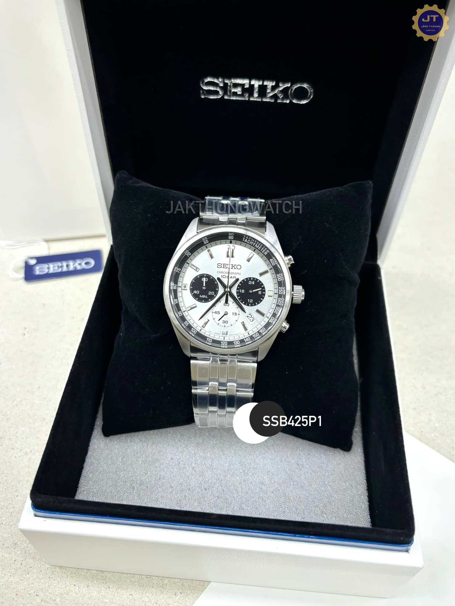 SEIKO Quartz Chronograph นาฬิกาข้อมือ รุ่น SSB425 (Panda Dial) (หน้าปัด 41.5 mm.)