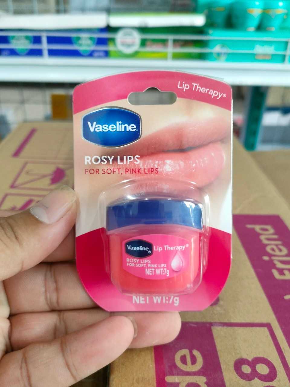 Vaseline rosy lip 7g วาสลีน ลิปบาล์มสีชมพูกุหลาบ