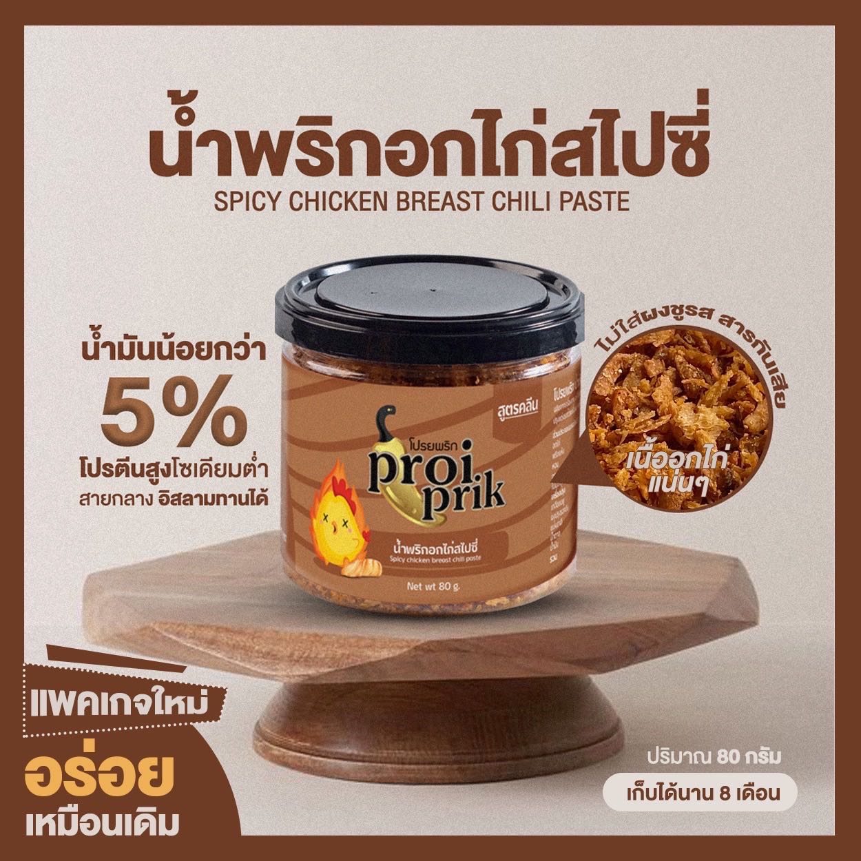 โปรยพริกอกไก่สไปซี่คลีน #อาหาร