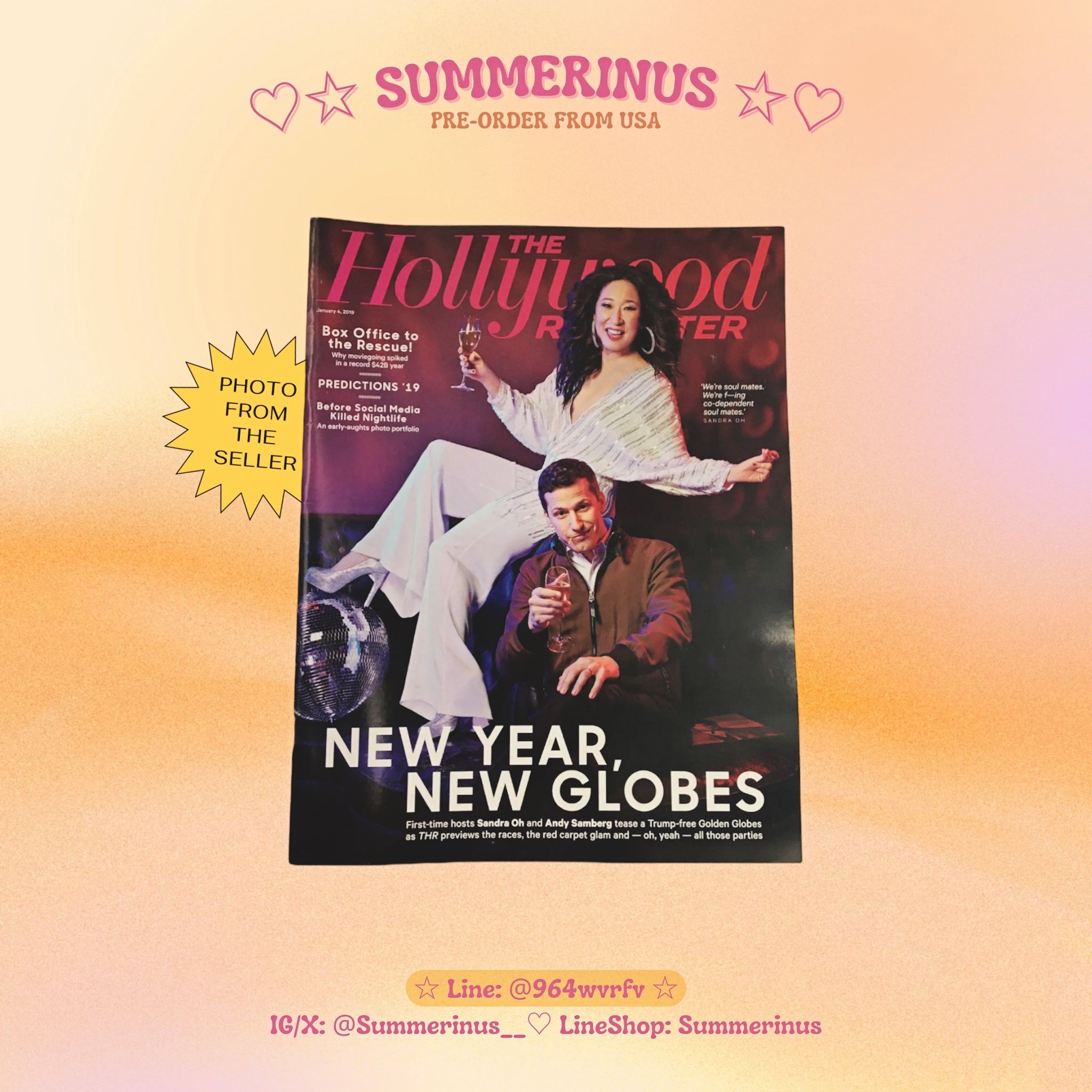Sandra Oh 🌞 The Hollywood Reporter Magazine - January 2019