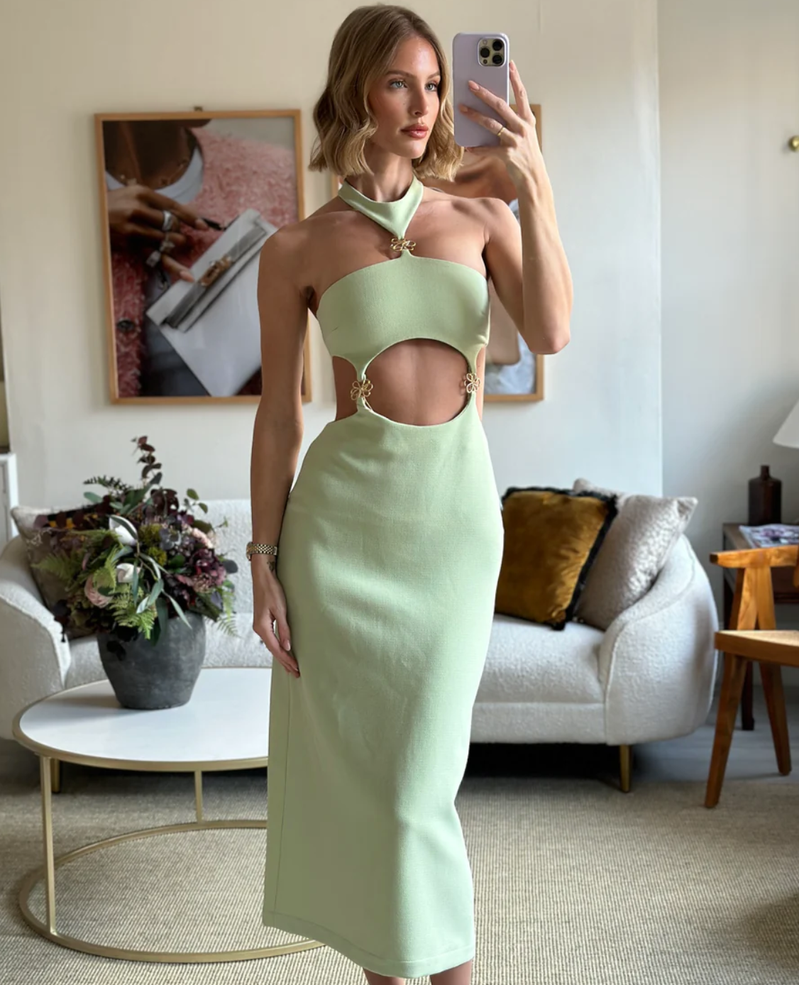 SALE! Cult Gaia OLIVIA GOWN DRESS - JADE