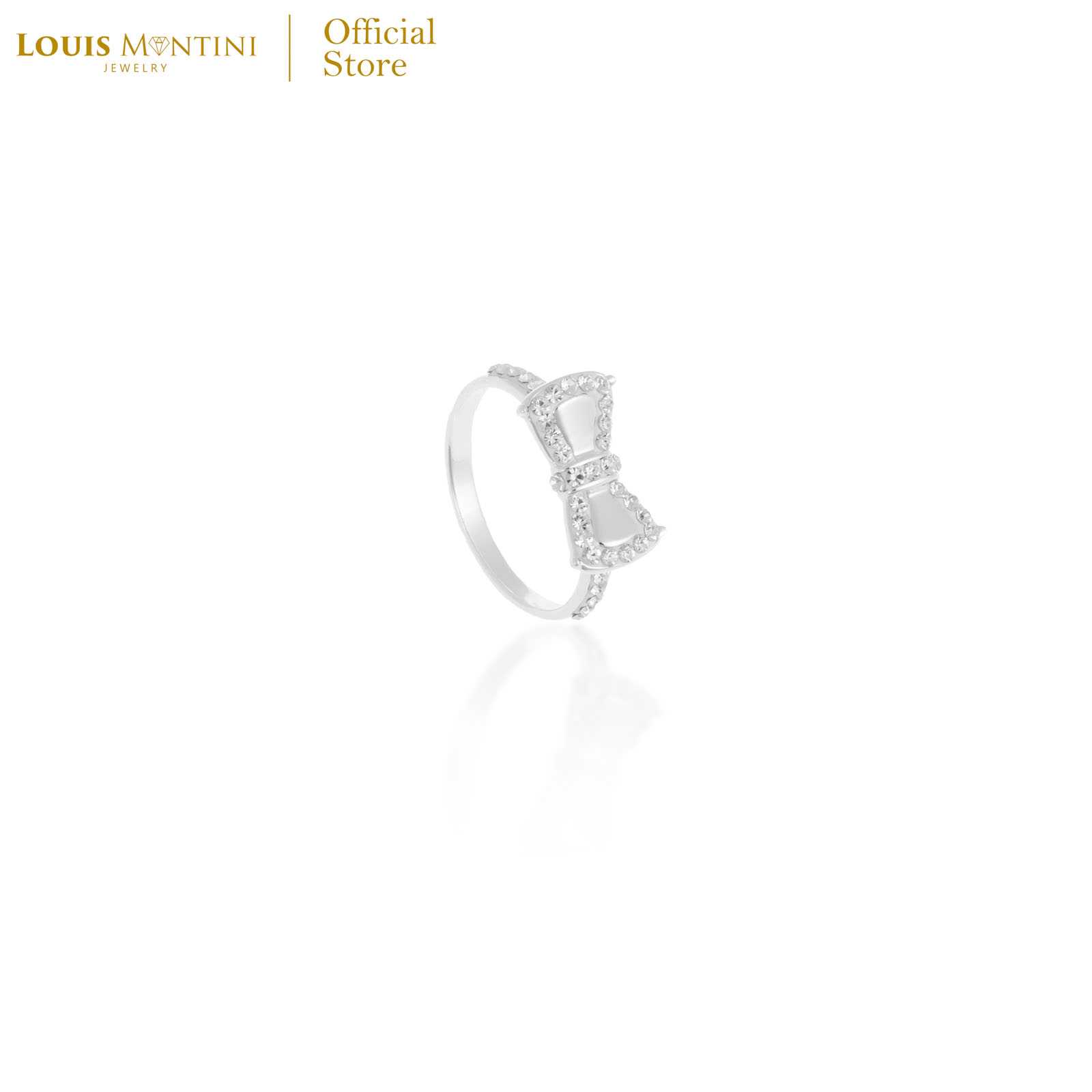 Louis Montini (Jewelry) Sterling Silver 925 Ring แหวนเงินแท้ 92.5% แหวนผู้หญิง รูปโบว์ LJRG31