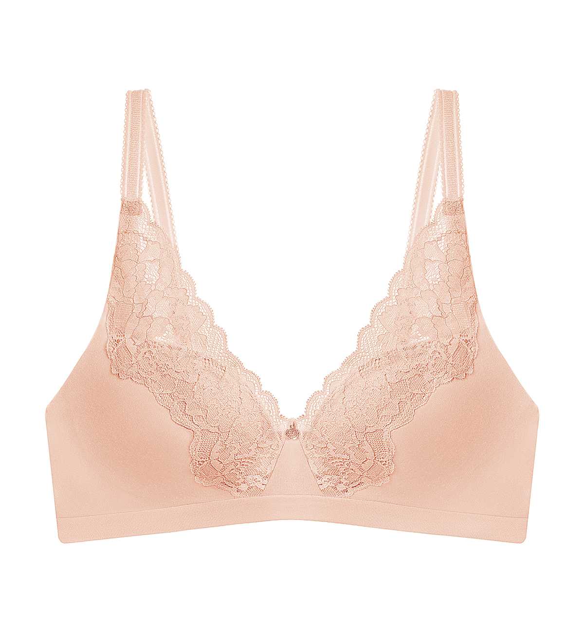 Bargain Triumph 10218568 Florale Fresh Beauty MHU DV 7747 เสื้อชั้นในไม่มีโครง สีน้ำตาลอ่อน