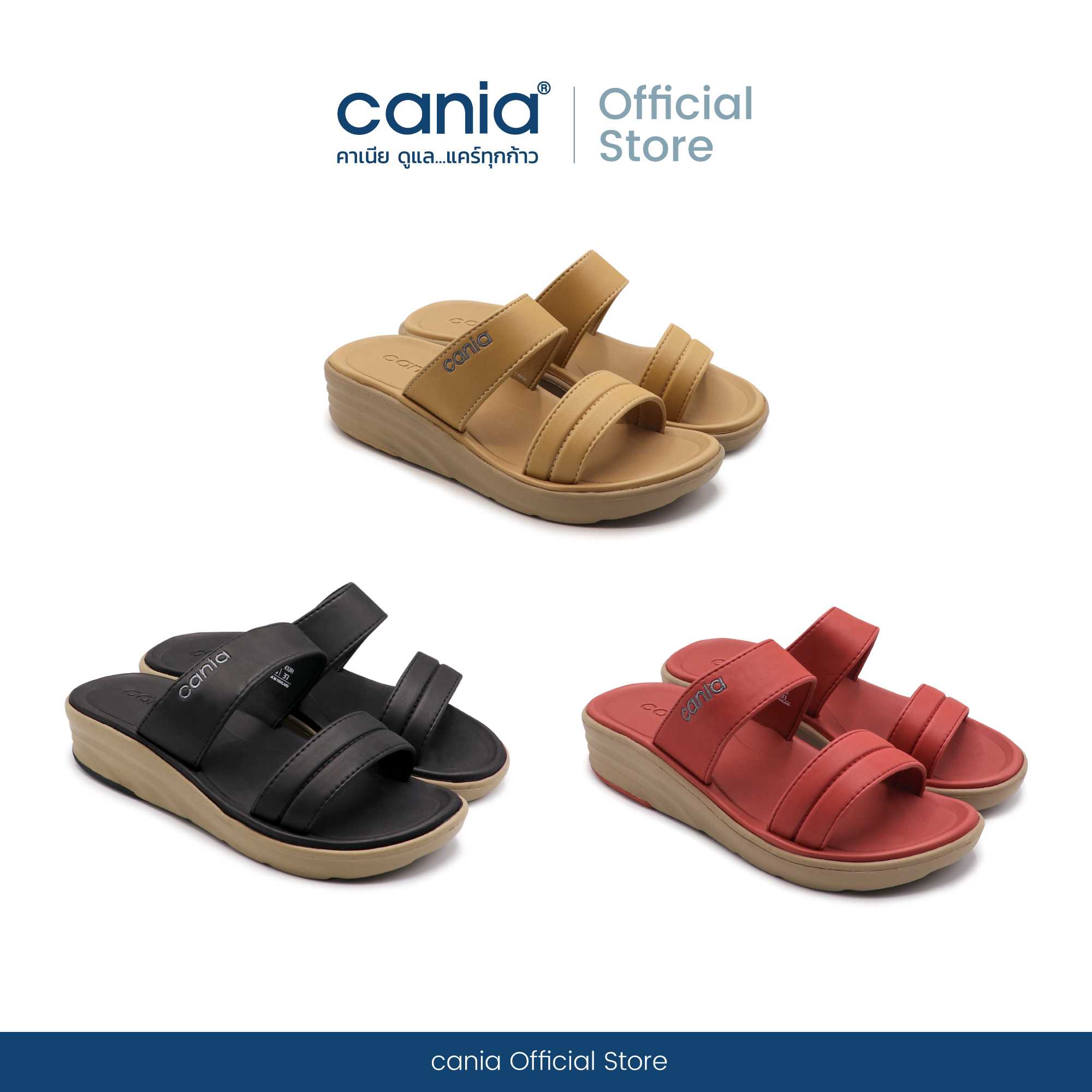 cania คาเนีย รองเท้าแตะ สวม ผู้หญิง CW42171 Size 36-39