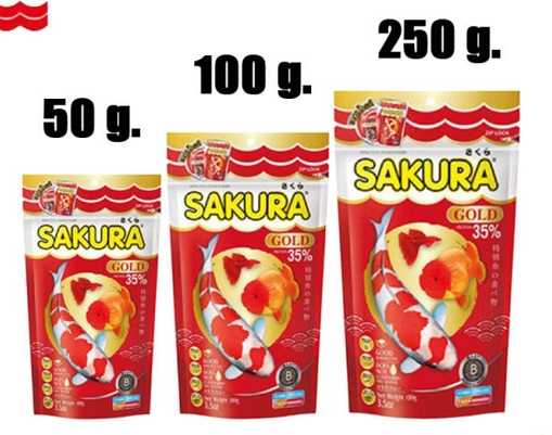 SAKURA อาหารปลาซากุระ โกลด์ 50g เม็ดจิ๋ว(B)